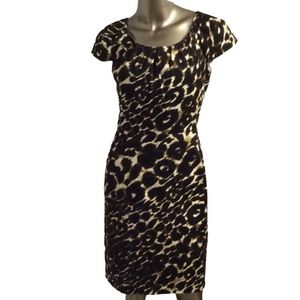 Marvin Richards Cap Sleeve Leopard Dress